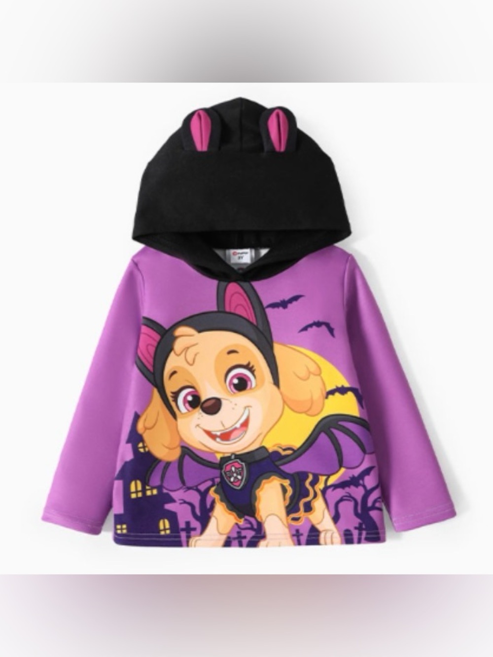 Patpat PAW Patrol Skye Purple Halloween Costume Pullover Hoodie, Size 5-6Y